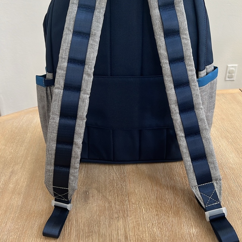 STATE Bags Kane Kids Double Pocket Backpack Navy Gray - Picture 5 of 9